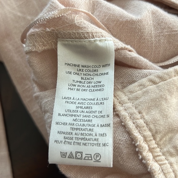 Free People Lotta Love Pleated Wide Leg Cotton Pants In Pebble. - Picture 7 of 12